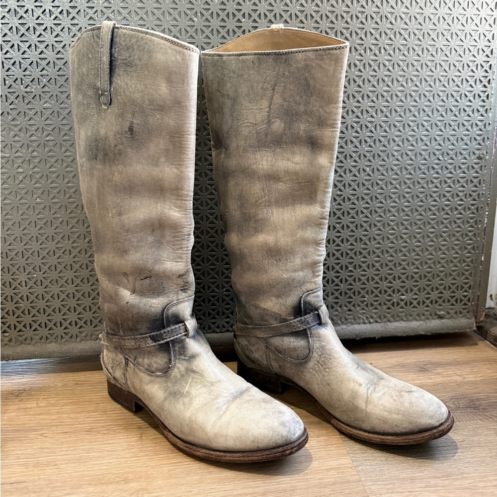 Frye Gray Heeled Boots